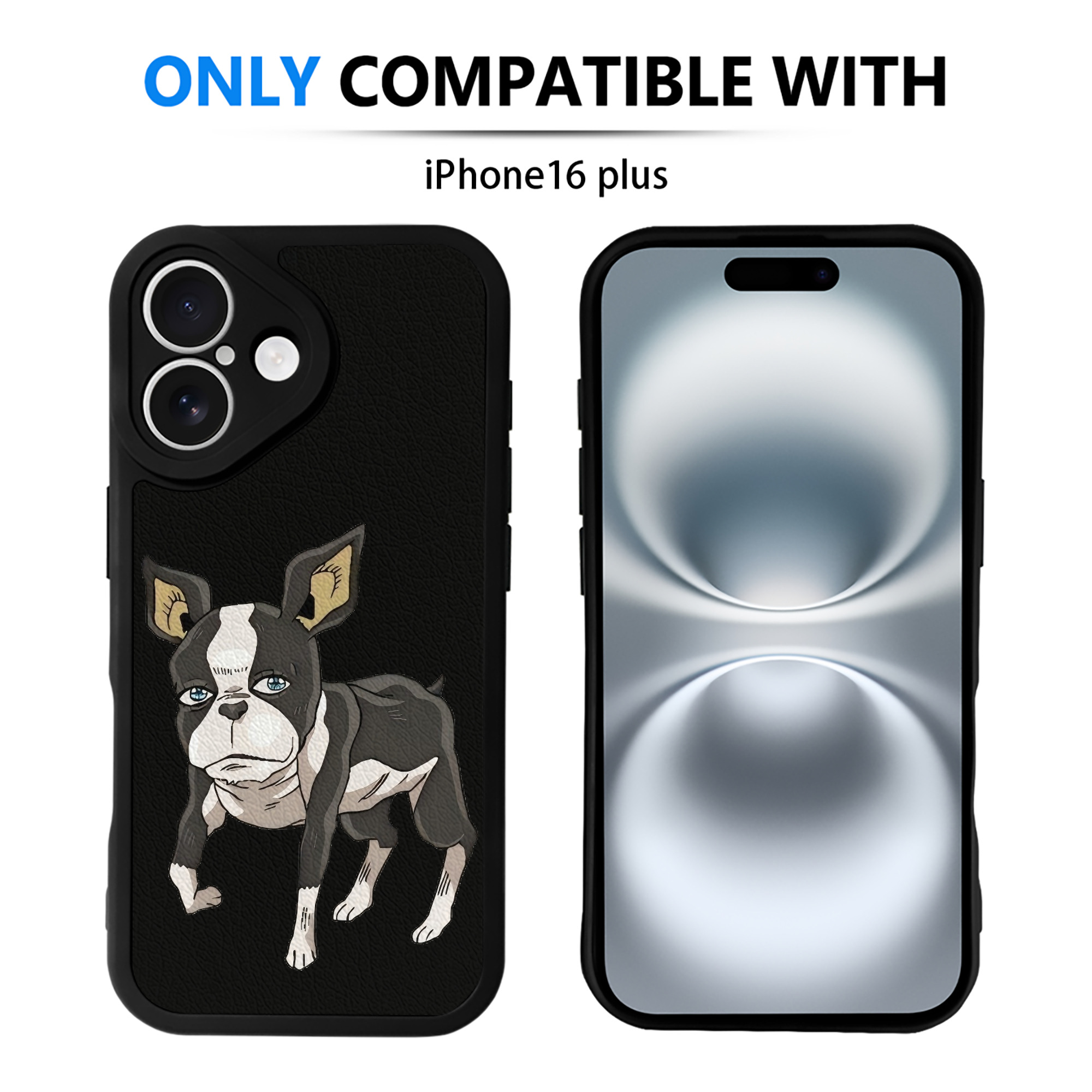 （画像用） ジョジョの奇妙な冒険 イギー JoJo's Bizarre Adventure Iggy 【iPhone 16シリーズ対応】シリコンスマホケース（レザー調） 材質：シリコン